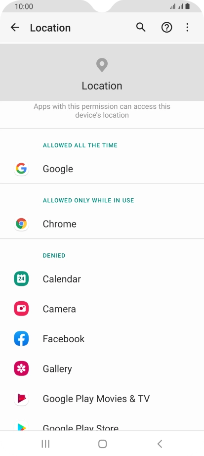 Press the required app.