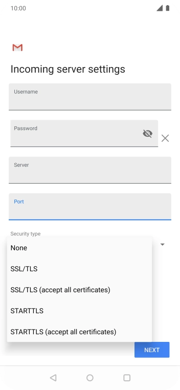 Press None to turn off the function.