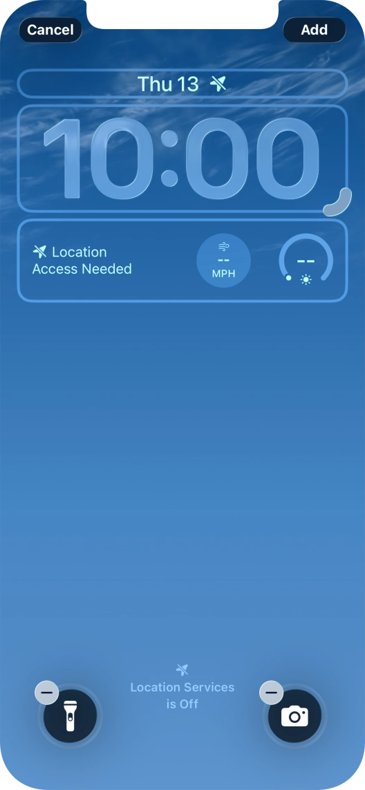 To customise the way the lock screen date is displayed, press the date widget and follow the instructions on the screen to find the required widget display mode.