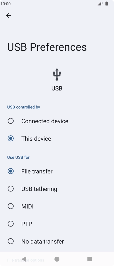 Press File transfer.