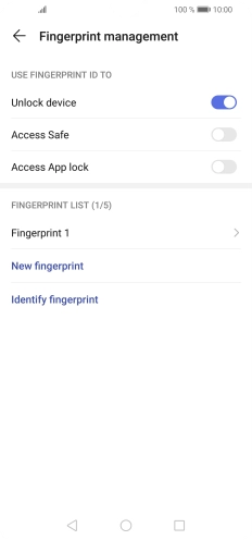 Press the indicators next to the required settings to turn them on or off.