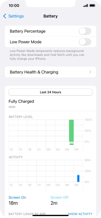Press the indicator next to 