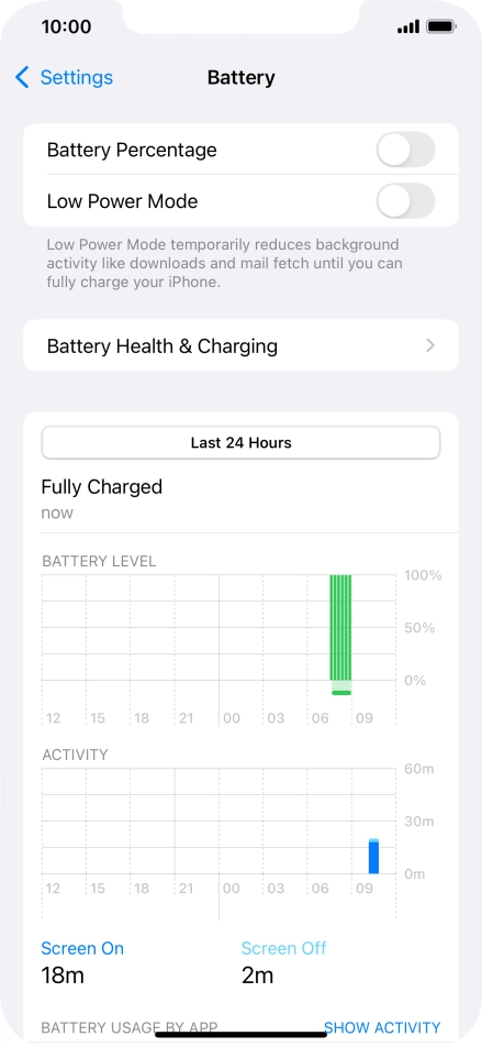 Press the indicator next to 