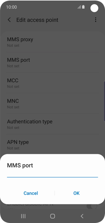 Key in 8080 and press OK.