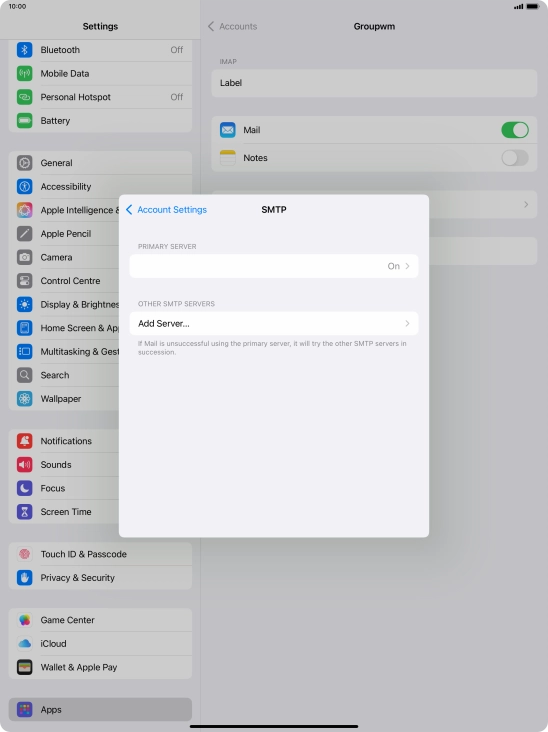 Press the field below 