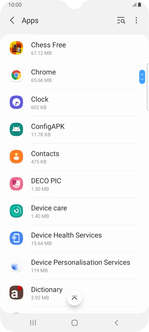 Press the required app.