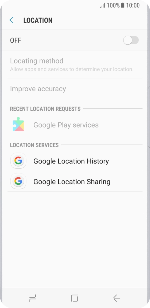 Press the indicator to turn the function on or off.