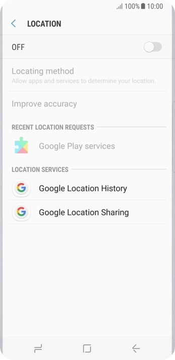Press the indicator to turn the function on or off.