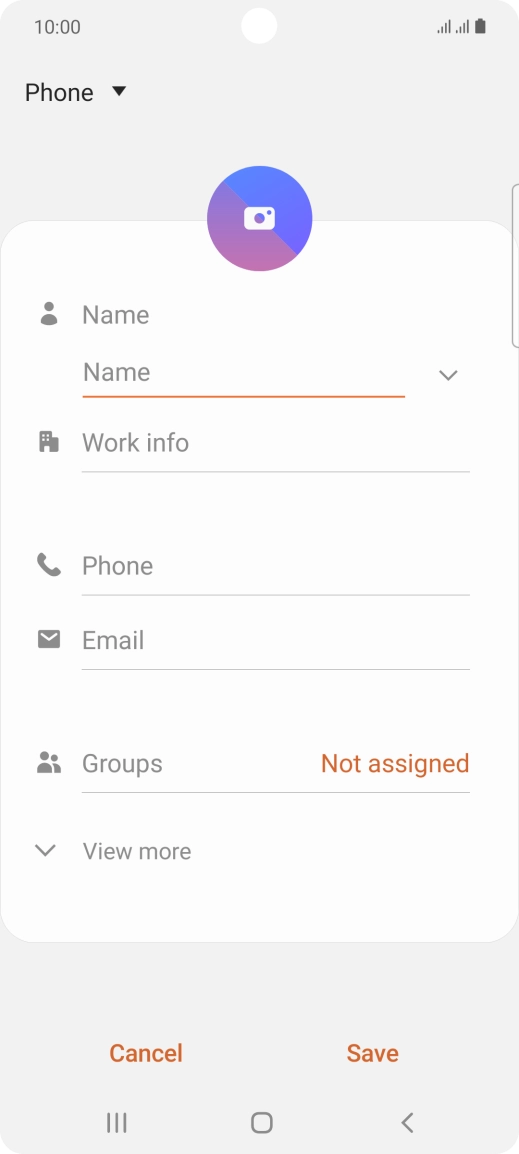 Press the address book drop down list.