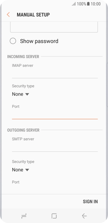 Press the field below 