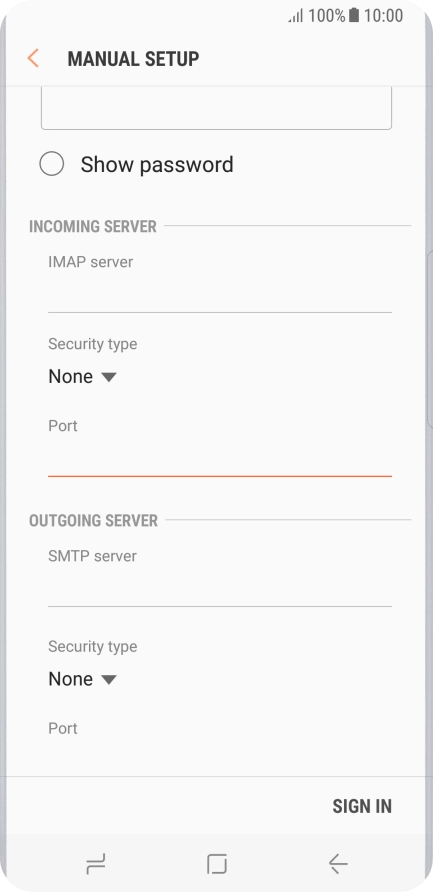 Press the field below 