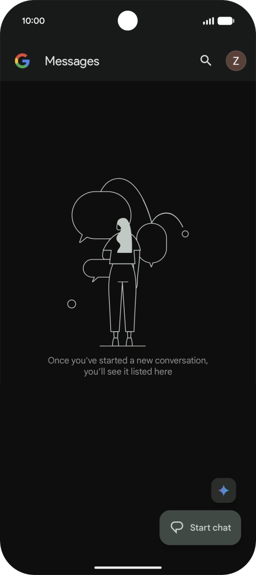 Press the profile icon.