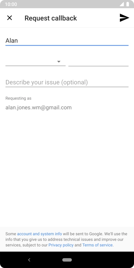Follow the instructions on the screen to request a call. You will then get a call from the Google support team. Follow the verbal instructions to get support for your phone.