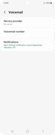 Press Voicemail number.