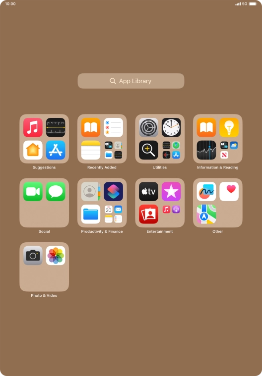 Press the required app.