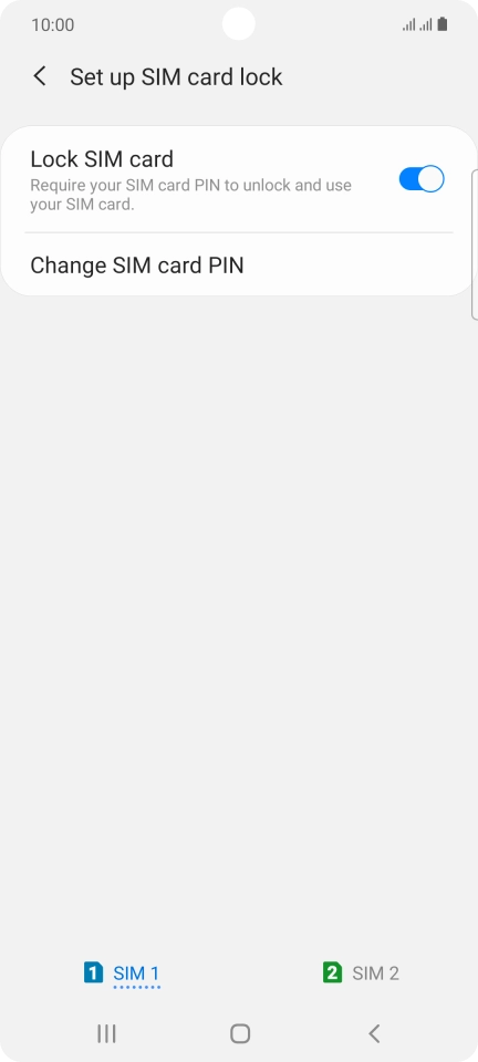 Press the required SIM.
