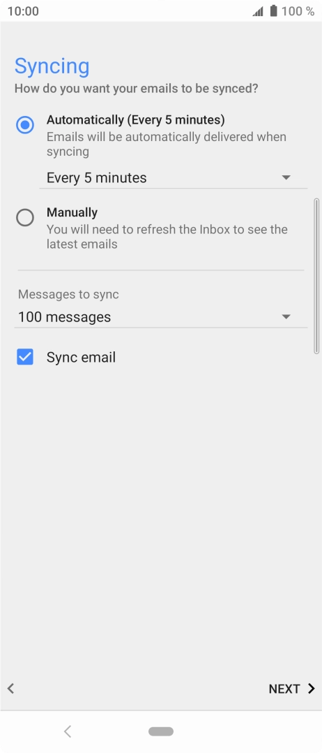 Press the drop down list below 