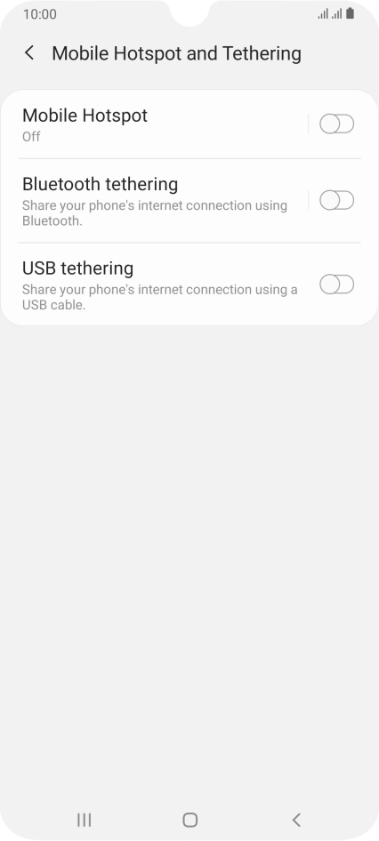 Press Mobile Hotspot.