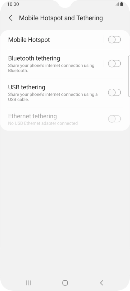 Press Mobile Hotspot.