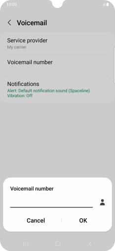 Key in +447953222222 and press OK.