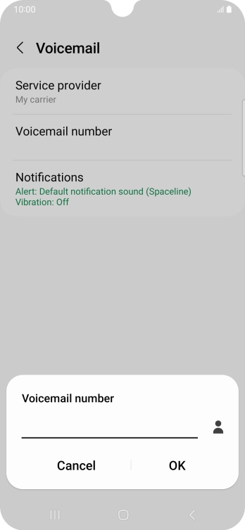 Key in +447953222222 and press OK.