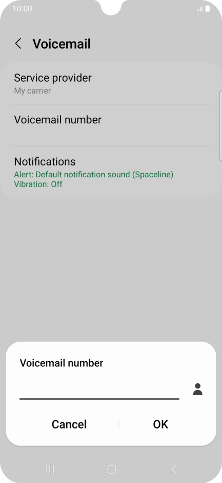 Key in +447953222222 and press OK.