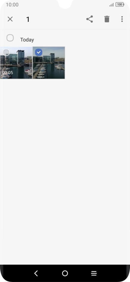 Press the menu icon.