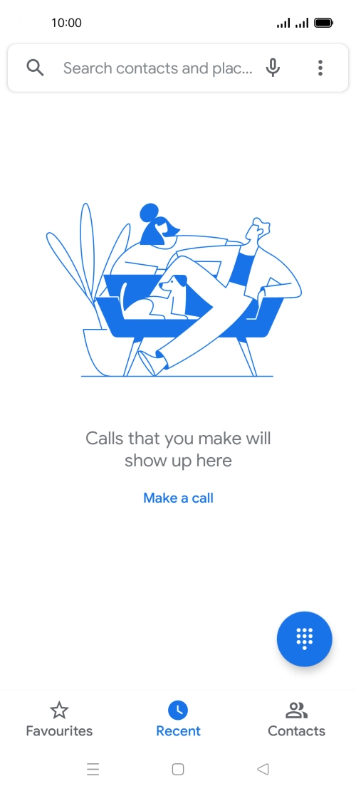 Press the menu icon.