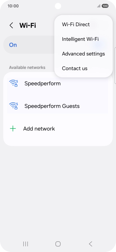 Press Intelligent Wi-Fi.