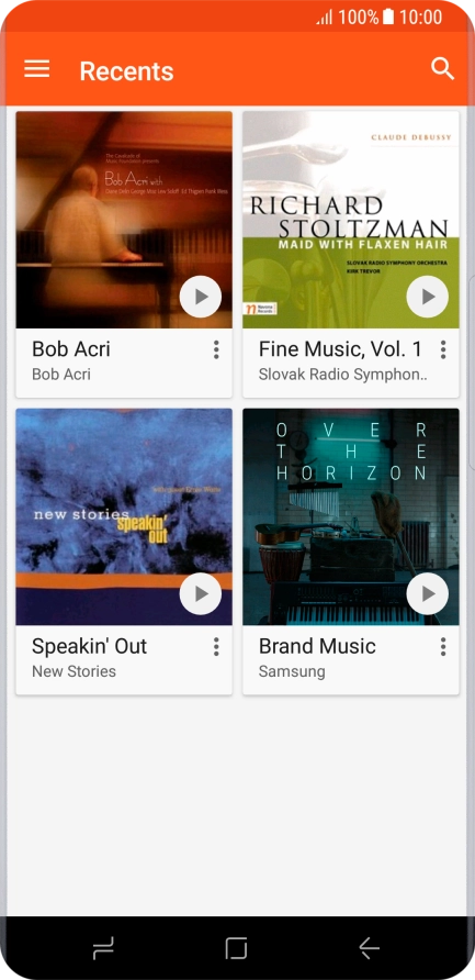 Slide your finger right starting from the left side of the screen.