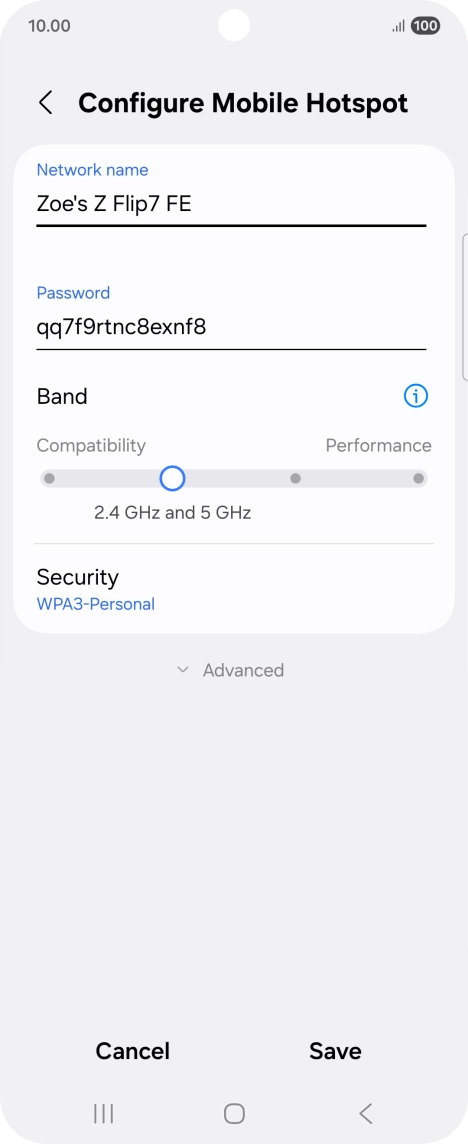 Press the field below 