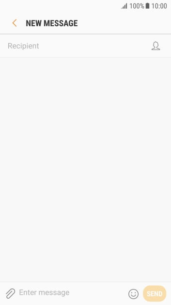 Press the search field and key in the first letters of the recipient's name.