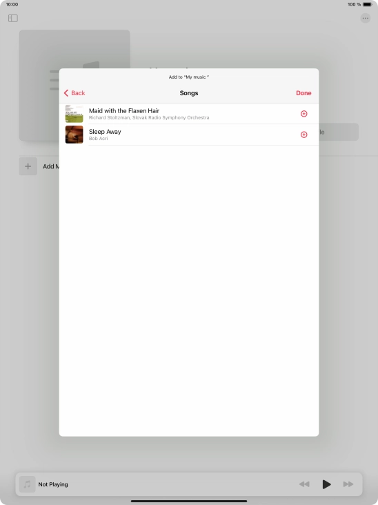 Go to the required category and press the required audio file.