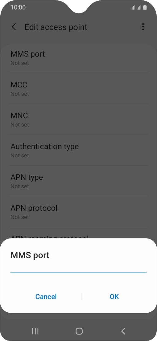 Key in 8080 and press OK.