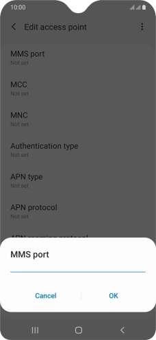 Key in 8080 and press OK.