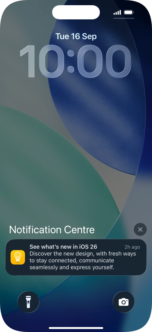 Press the required notification and follow the instructions on the screen to use the selected function.