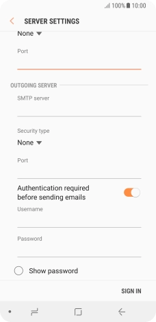 Press the field below 
