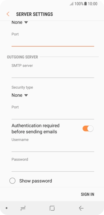 Press the field below 
