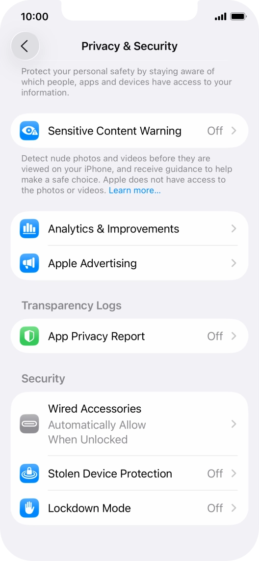 Press App Privacy Report.
