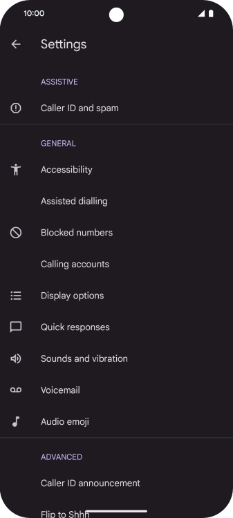 Press Calling accounts.
