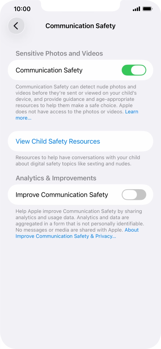 Press the indicator next to 