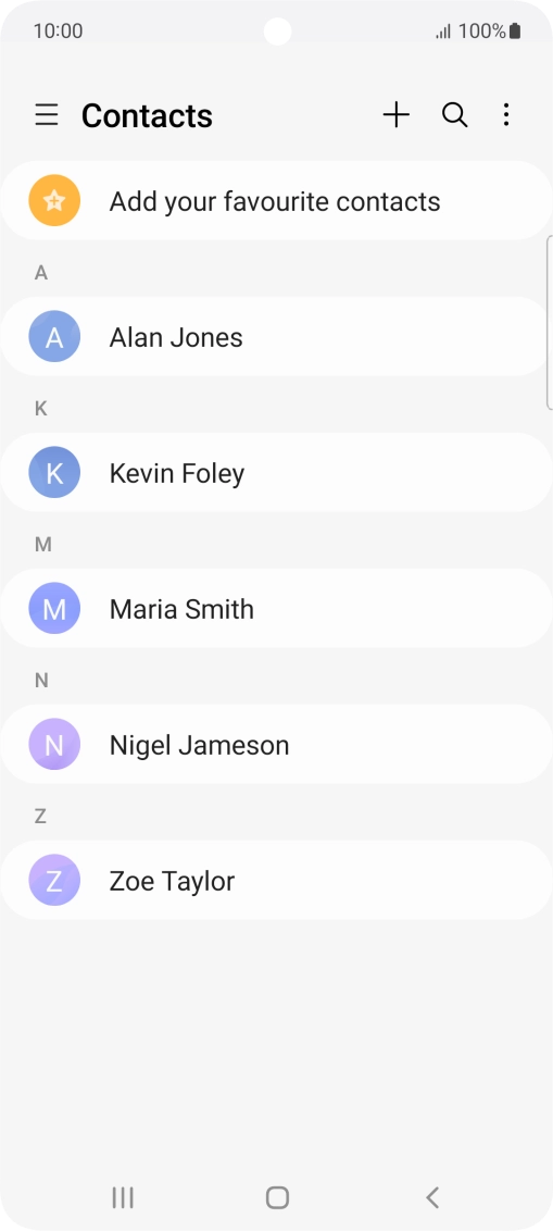 Press the new contact icon.