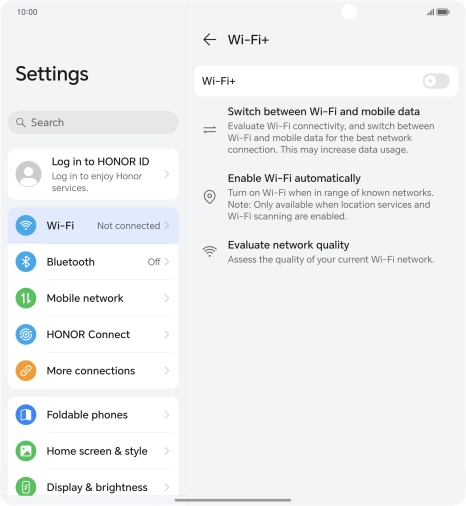Press the indicator next to 