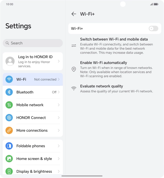 Press the indicator next to 