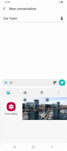 Press the picture icon.