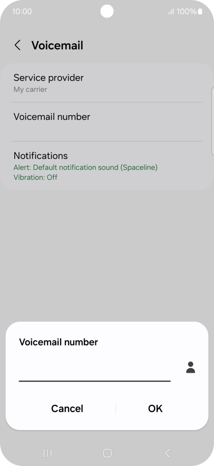 Key in +447953222222 and press OK.