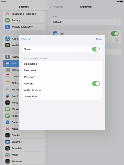 Press Authentication.