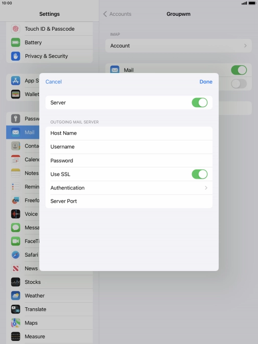 Press Authentication.