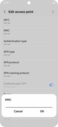Key in 33 and press OK.
