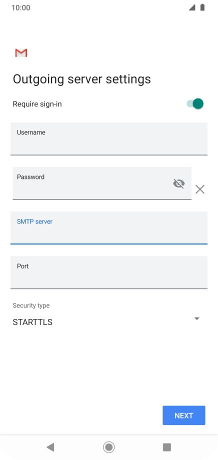 Press the field below 